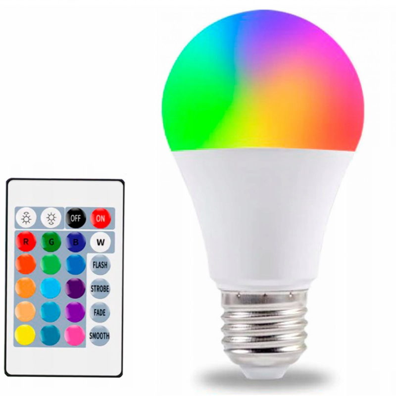 Hilo RGB Lyspære fargerik med fjernkontroll