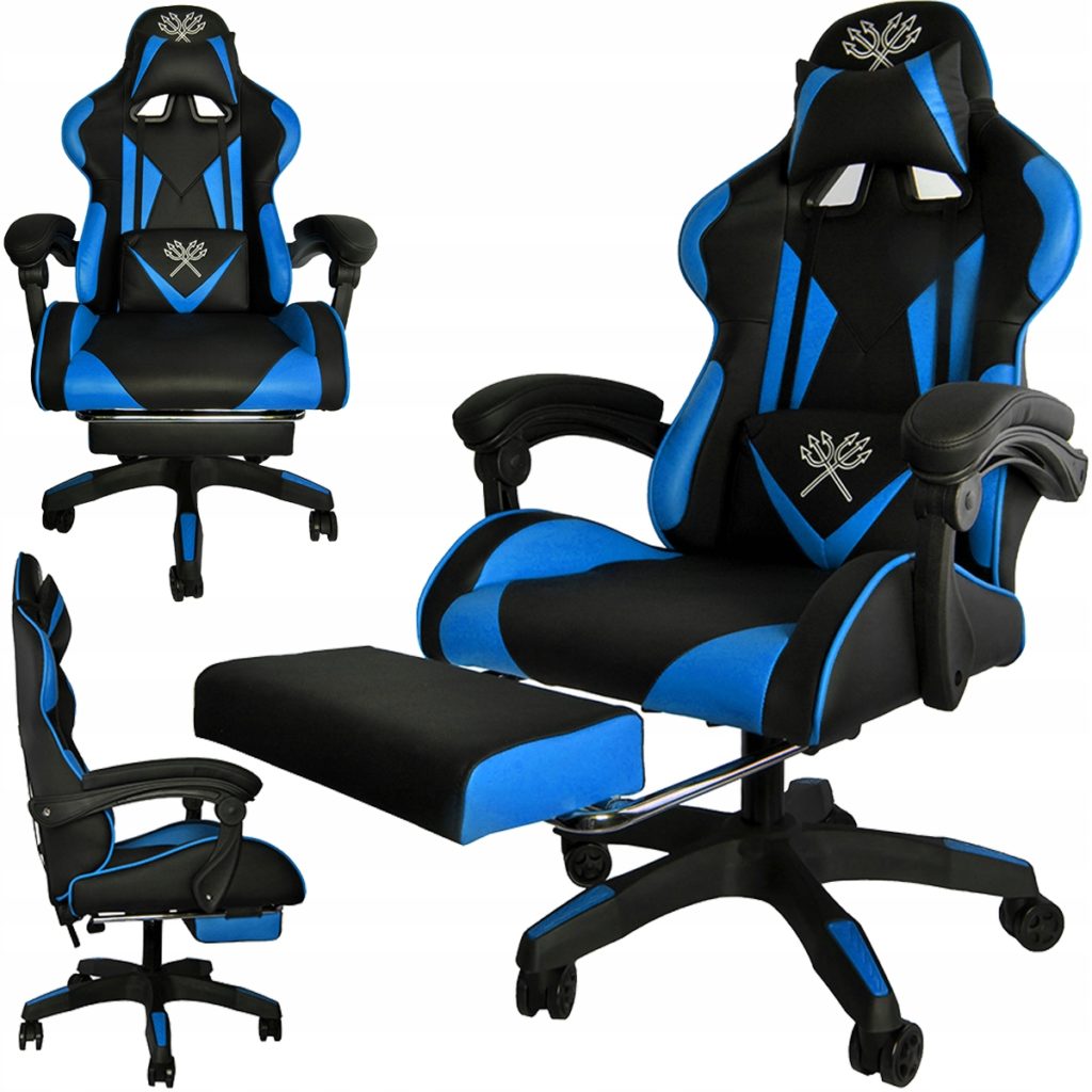 Office Gaming Chair Swivel Bucket Swivel Chair for Gamer Blue