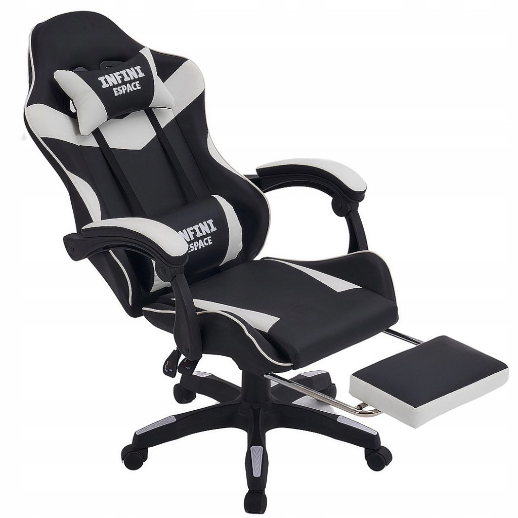 INFINI ESPACE GAMING STOL med justerbar rygg, to puter