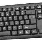 Membrantastatur ikonisk svart USB-tastatur