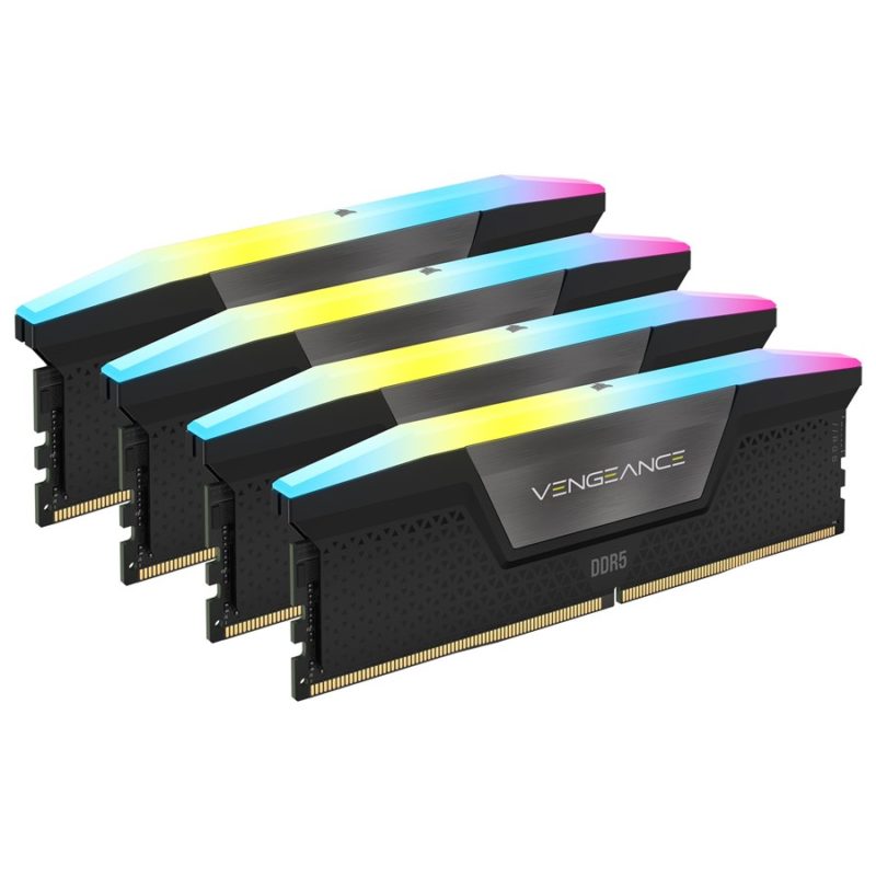 Corsair DDR5 5200MHz 192GB (4x48GB) DIMM Unbuffered CL38 XMP 3.0 VENGEANCE RGB Black Heatspreader 1.25V