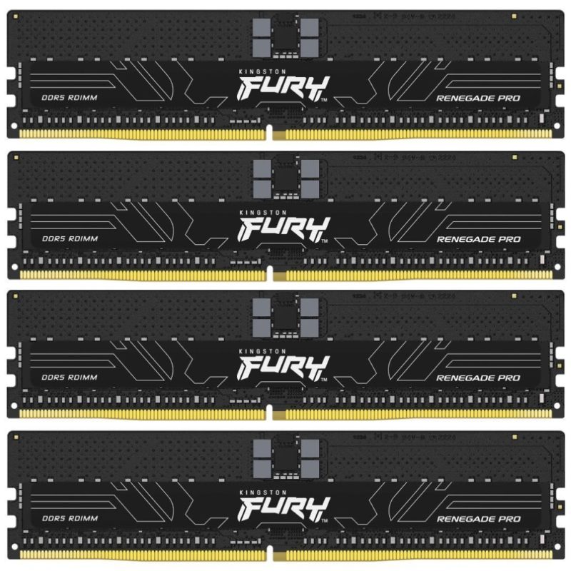 Kingston 5600MHz 128GB (4 x 32GB) DDR5 ECC Reg CL36 DIMM FURY Renegade Pro XMP