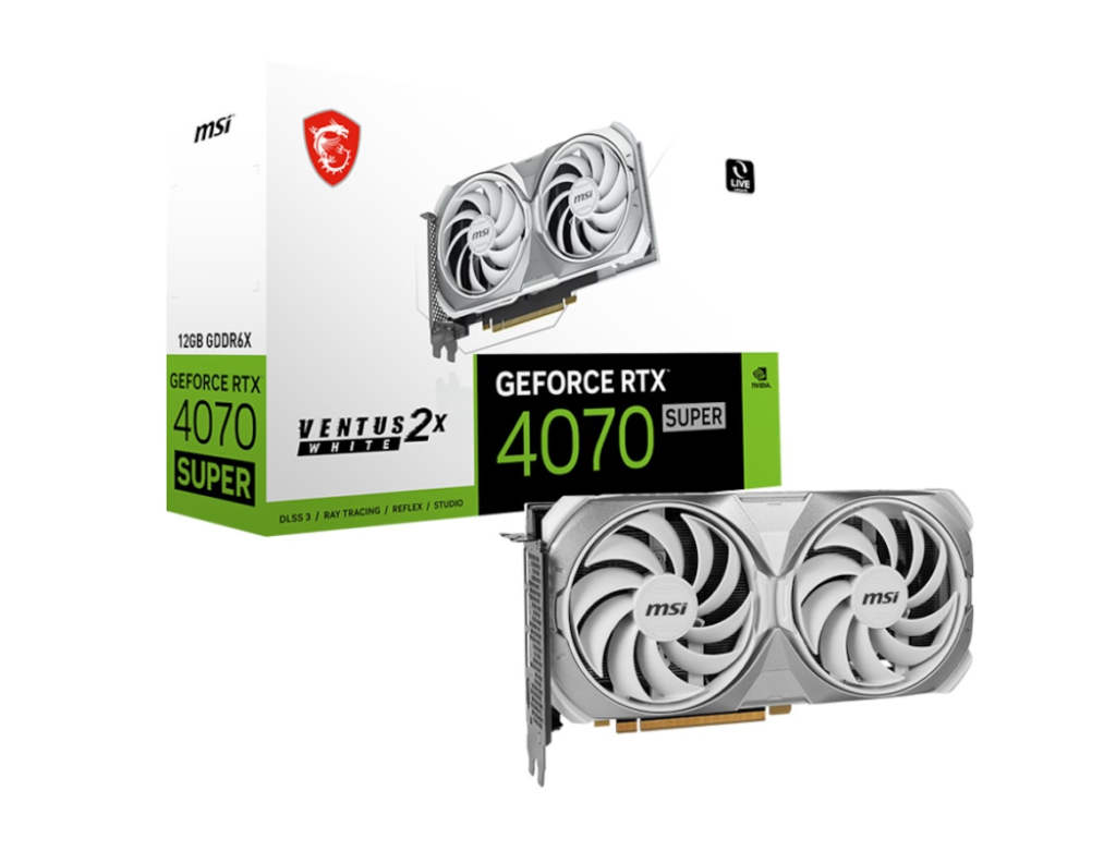 MSI GeForce RTX 4070 SUPER 12G VENTUS 2X WHITE OC