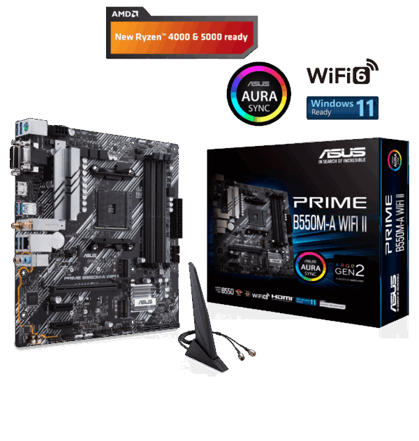 ASUS PRIME B550M-A (WI-FI) II (mATX, B550, AM4)
