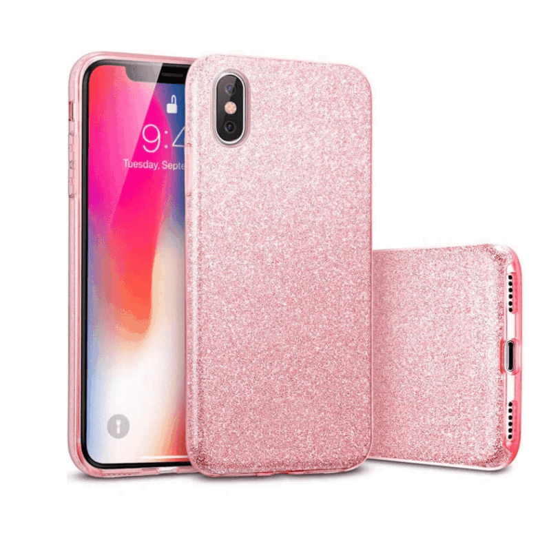 Shining silikonveske Glitter for iPhone X/XS