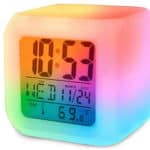 Vekkerklokke led termometer glødende kameleon