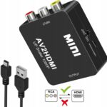 HDMI til AV / RCA signalomformer 1080p