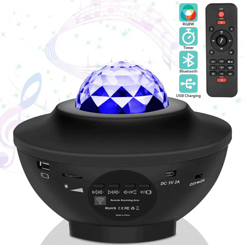 Galaxy LED Prosjektor stars - nattlampe