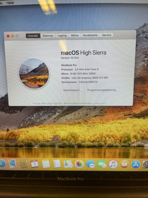 Apple MacBook Pro 13,3" 2012 Sølv - Bilde 4