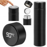 Hilo Thermos Vannflaske 500ML LED Måler Sort
