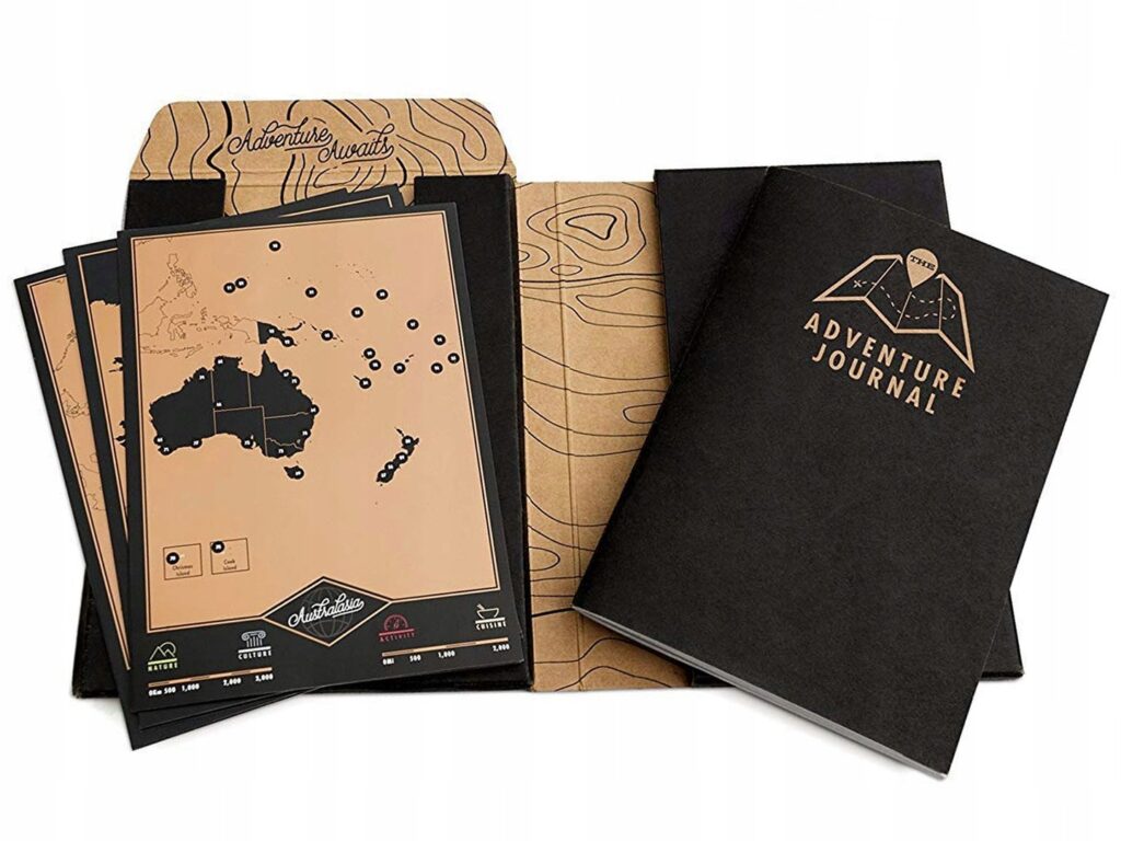 Reiseplakat skrapekart - Traveler's Journal Scratch Map Notebook Diary - Bilde 4
