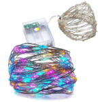 Ledningslys, 20 lysdioder, batterier, juletre, dekorative dioder