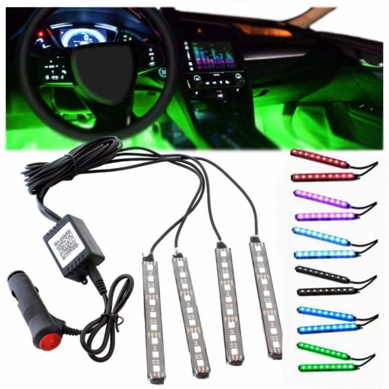LED bluetooth bil interiørbelysning