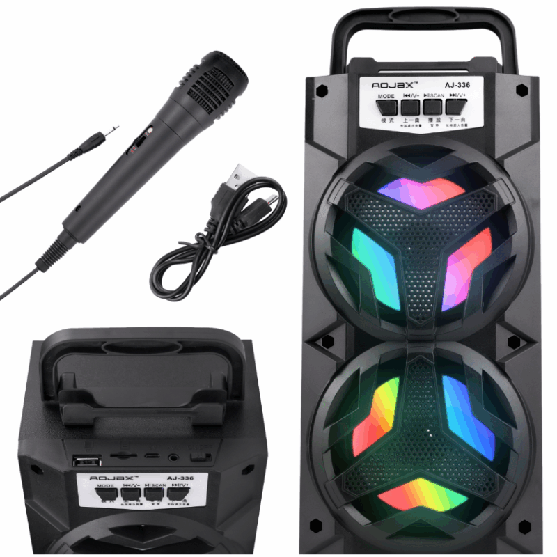 Bærbar karaoke høyttaler system BASS+