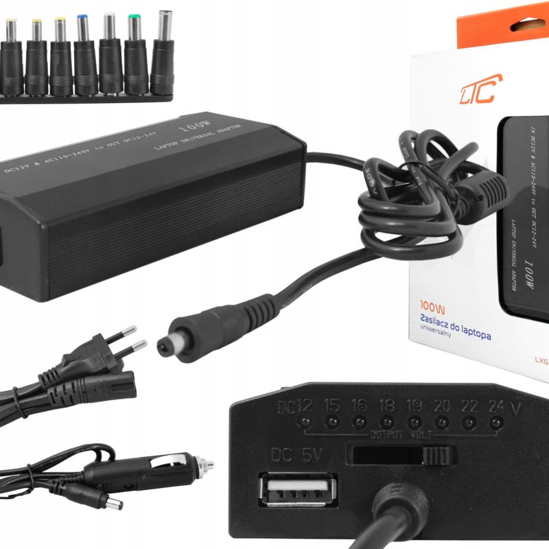 Universell strømforsyningslader for bærbar PC 100W