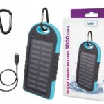 Powerbank solenergibank 5000 mAh solcelle