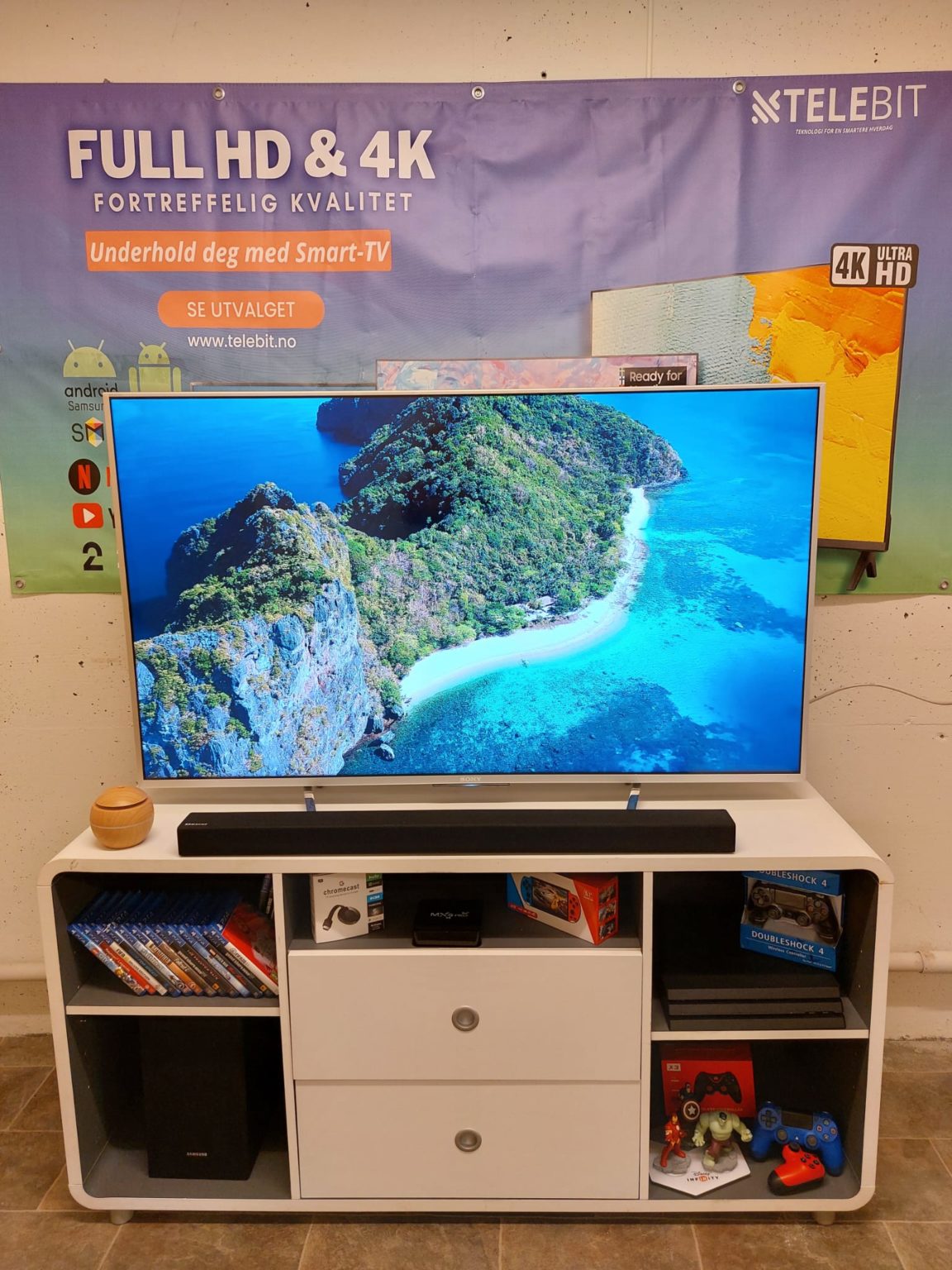 Sony 55 Smart-TV QHD Android Slank-tv T81