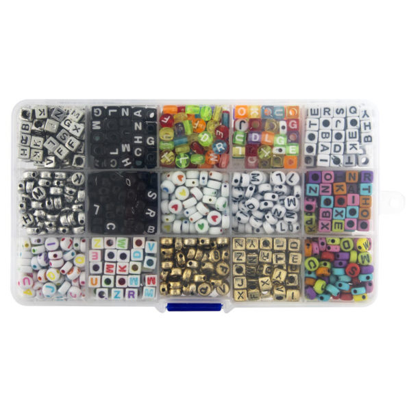 ABC PERLESETT I BOKS - 15 PERLER ASS.