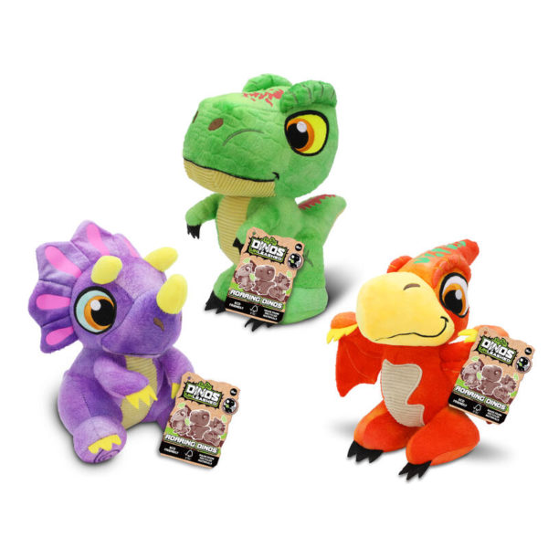 PLYSJ - DINOSAUR M/LYD - 3 ASS (20CM)