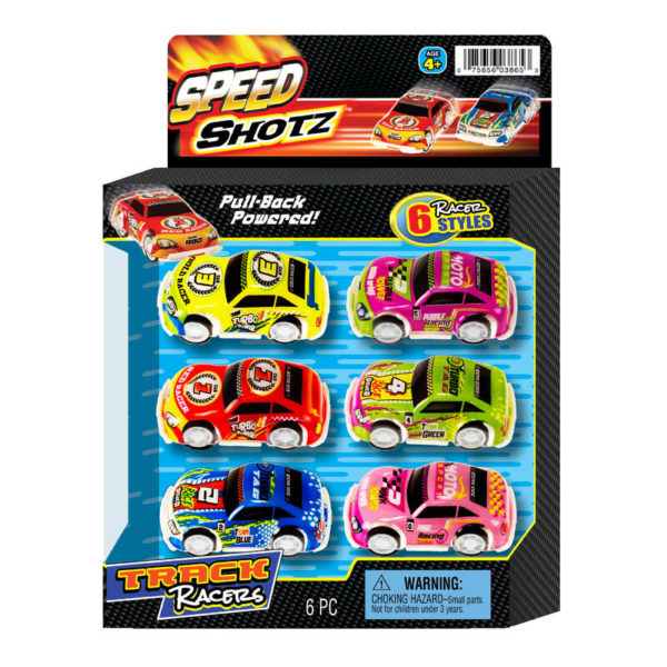 SPEED SHOTZ - 6 STK PULL-BACK RACERBILER