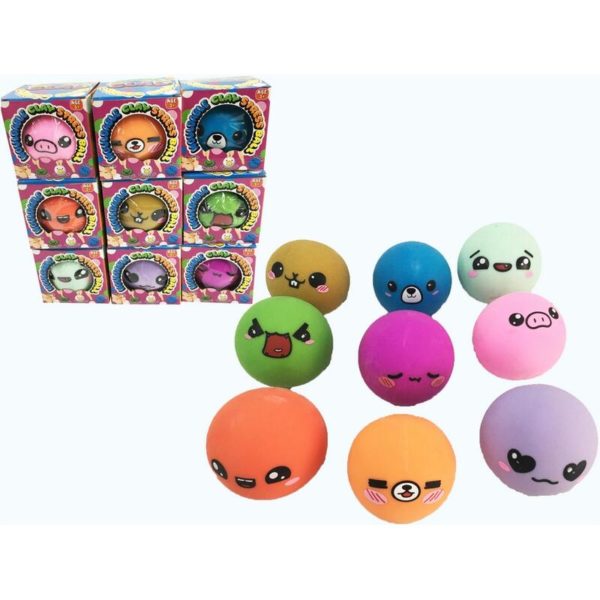 STOR STRESSBALL ANIMAL FACE (10CM)
