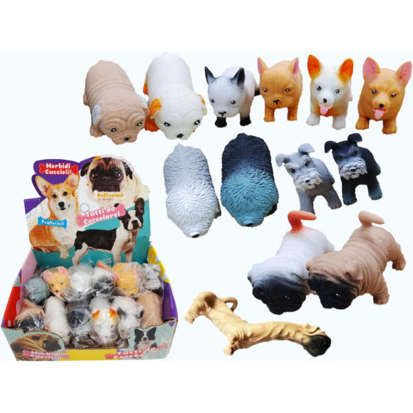 STRETCHY HUND - ASSORTERTE RASER (9CM)