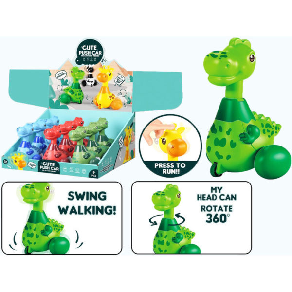PUSH DINO CAR (15CM)