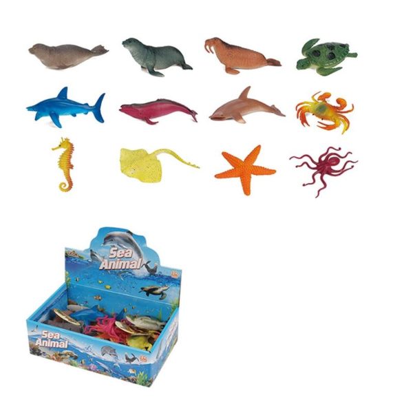 DYR I DISPLAY - SJØDYR 12 ASS (13CM)