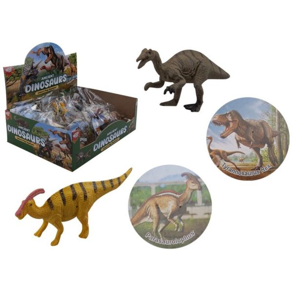 DYREFIGUR M/SAMLEKORT - DINOSAUR 12 ASS