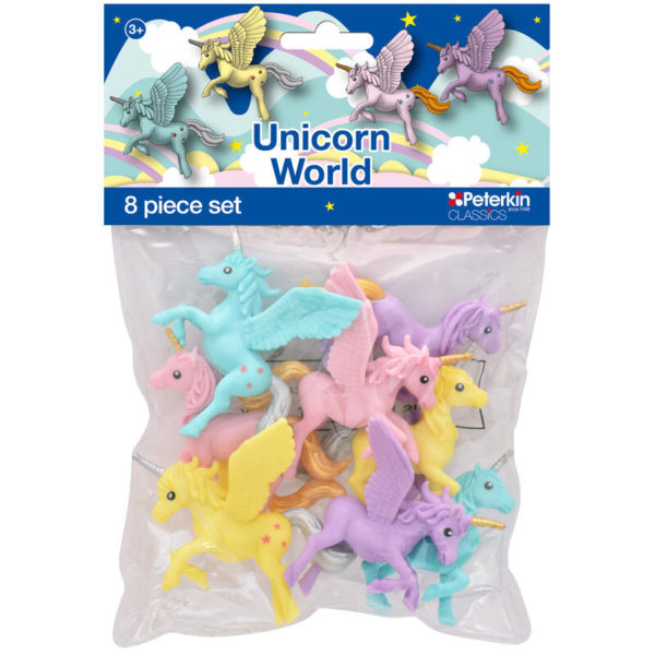 DYR I POSE - 8 STK - UNICORN (8CM)