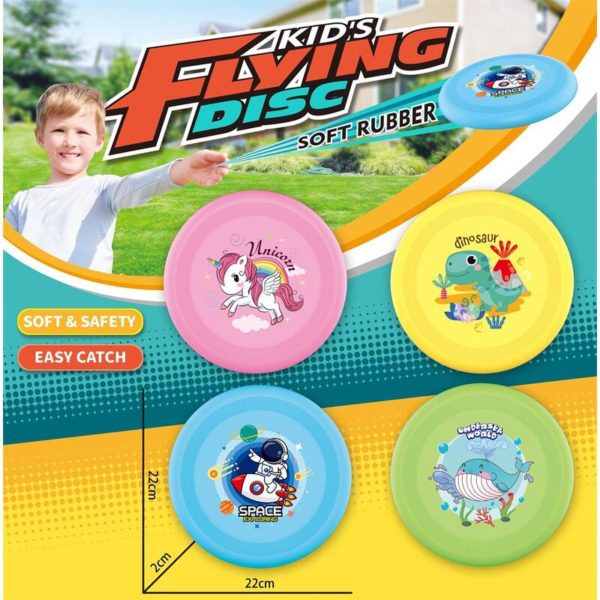 SENDEBRETT/FRISBEE MYKT 4. ASS (22CM)