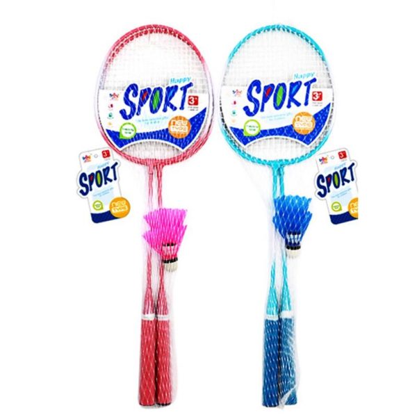 BADMINTON SETT DE LUXE 2ASS  (65CM)