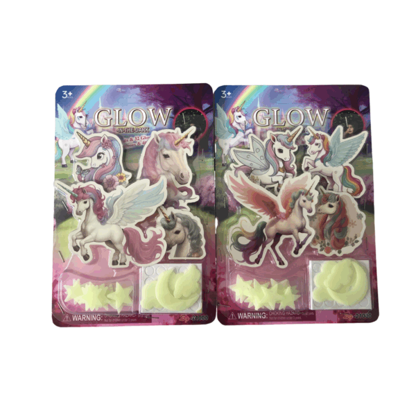 GLOW IN THE DARK SETT - UNICORN