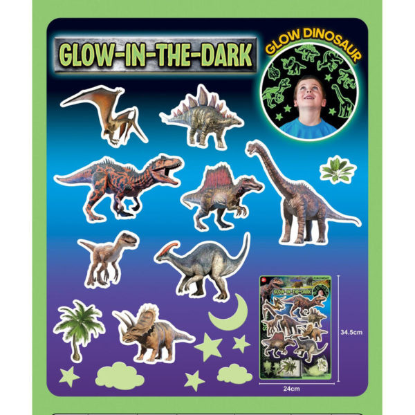 GLOW IN THE DARK SETT - DINOSAUR