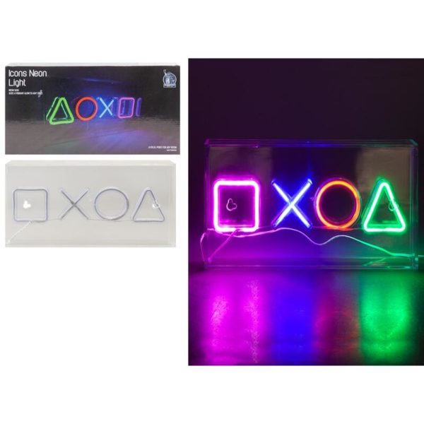 PLAYSTATION SYMBOL SKILT M/NEON LIGHTS