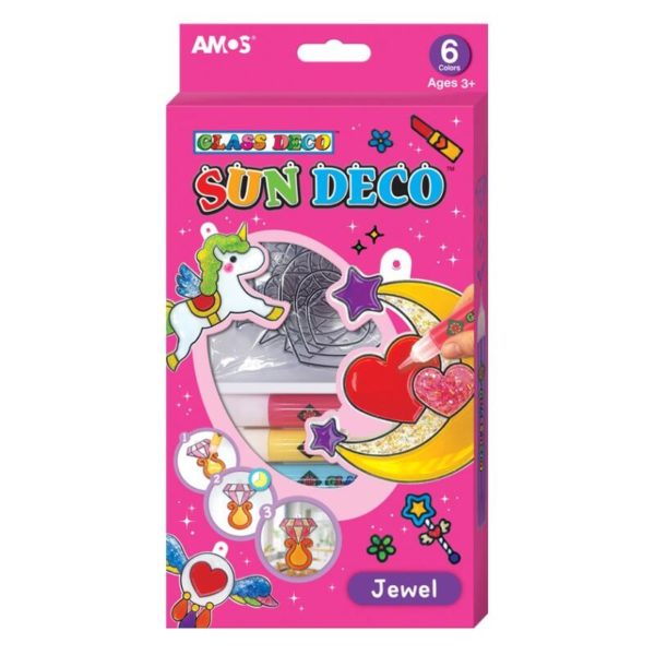 GLASSMALING M/SUNCATCHER UNICORN (27CM)