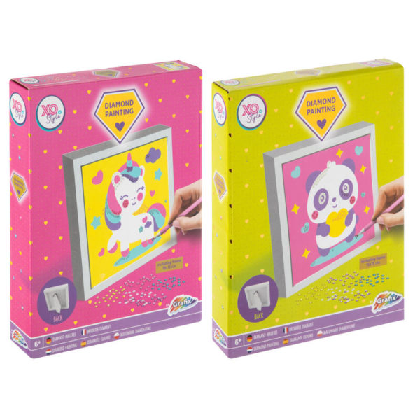 DIAMOND PAINTING BILDE M/RAMME - 2 ASS.