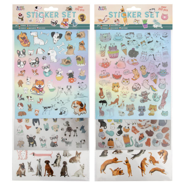 STICKERS SETT M/100 STK - 2 ASS.
