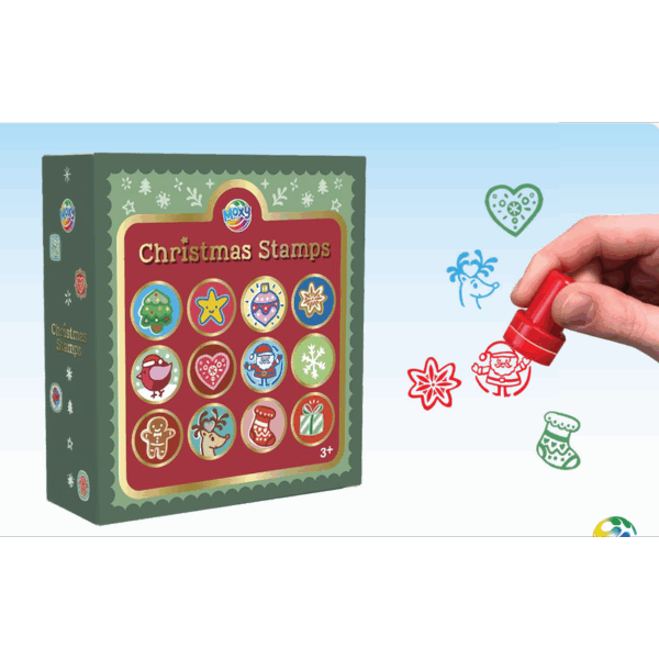 12 STEMPEL M/JULEMOTIV 2 ASS.