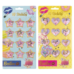 3D KLISTREMERKER M/GLITTER 12 STK