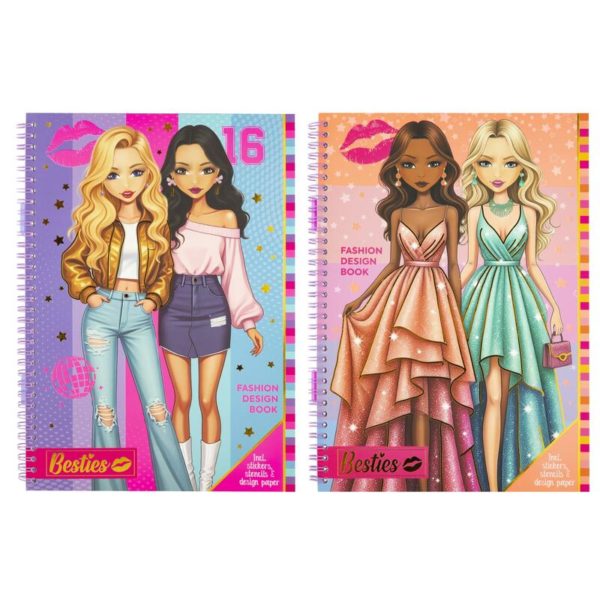 FASHION BOOK A4 M/STICKERS OG STESILER