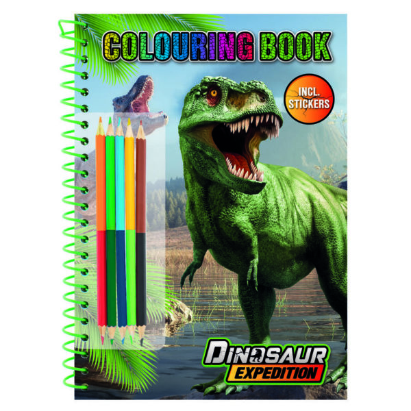 DINO FARGEBOK M/BLYANTER