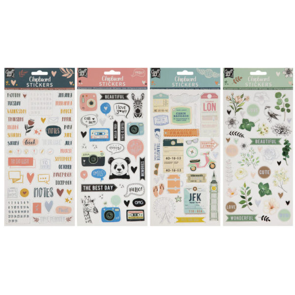 STICKERS CHIPBOARD - 4 ASS.