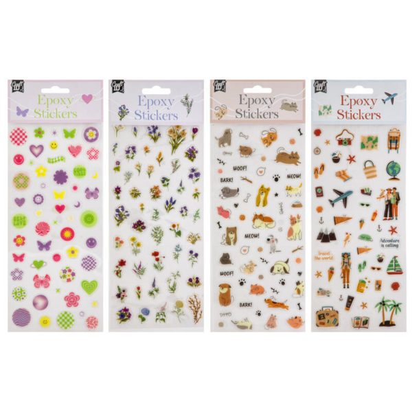 EPOXY STICKERS 4 ASS (24X11CM)