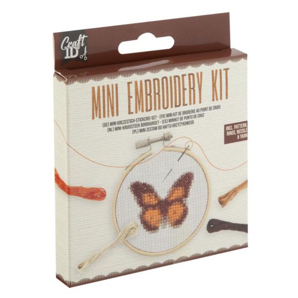 BRODERISETT - SOMMERFUGL (13X10CM)